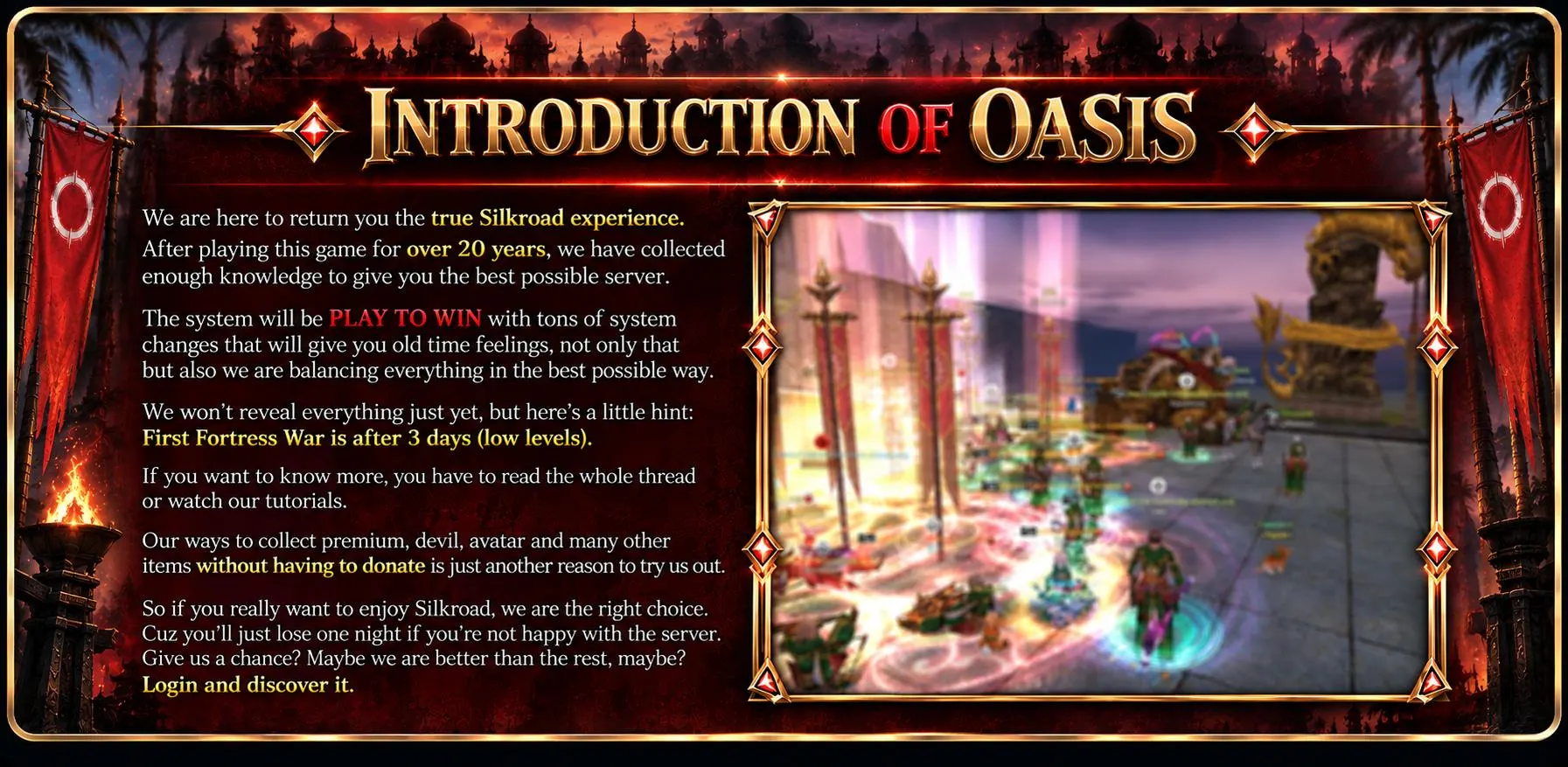NewSRO - Oasis - 90 CAP | EU&CH | Long-Term | Hard Rates | Drop System