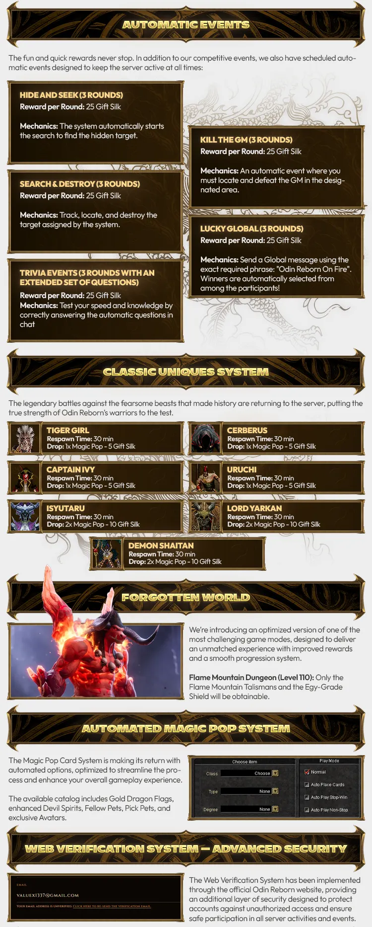 Odin-Reborn - 110 CAP | EU&CH | 110 Cap Upgrade
