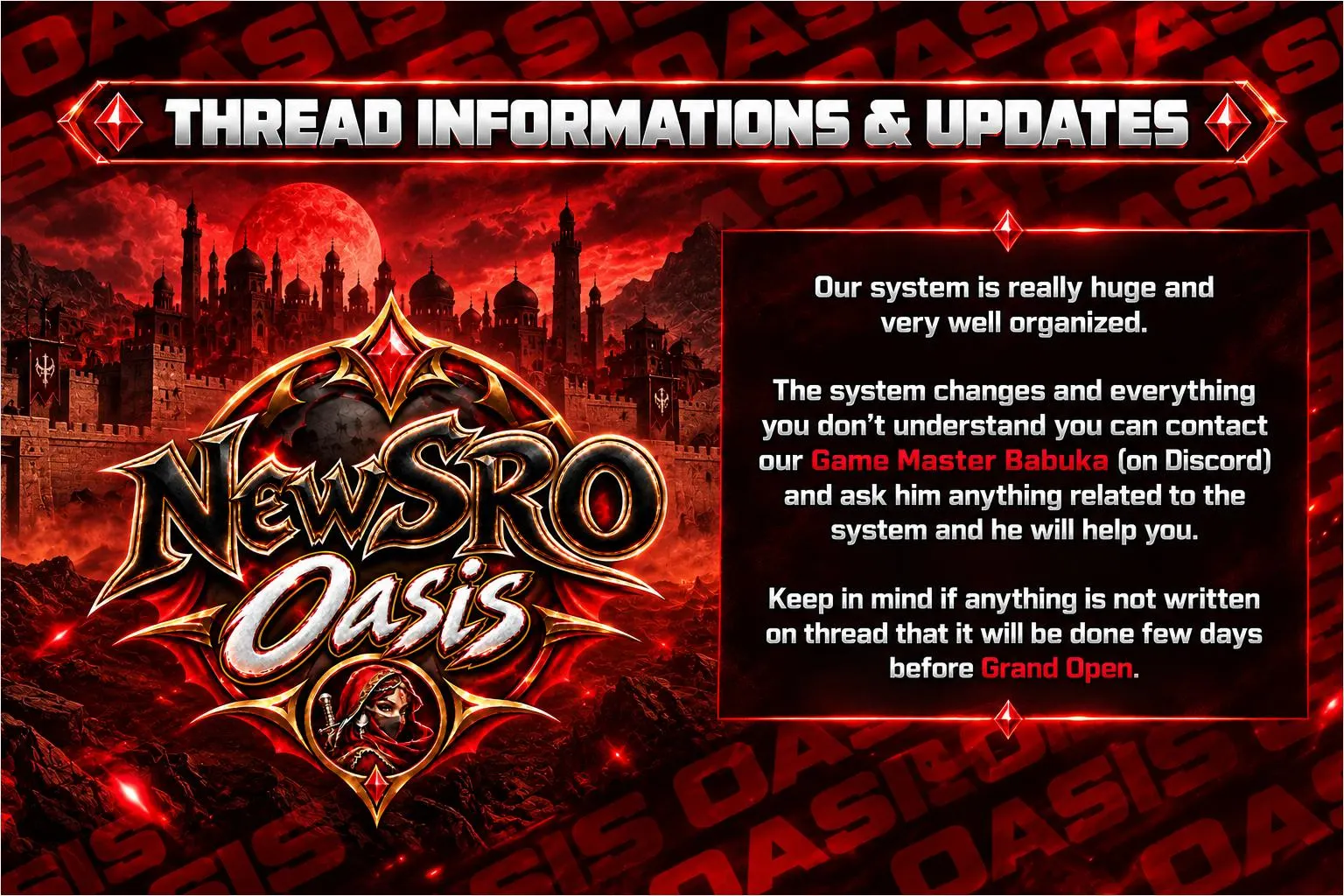 NewSRO - Oasis - 90 CAP | EU&CH | Long-Term | Hard Rates | Drop System