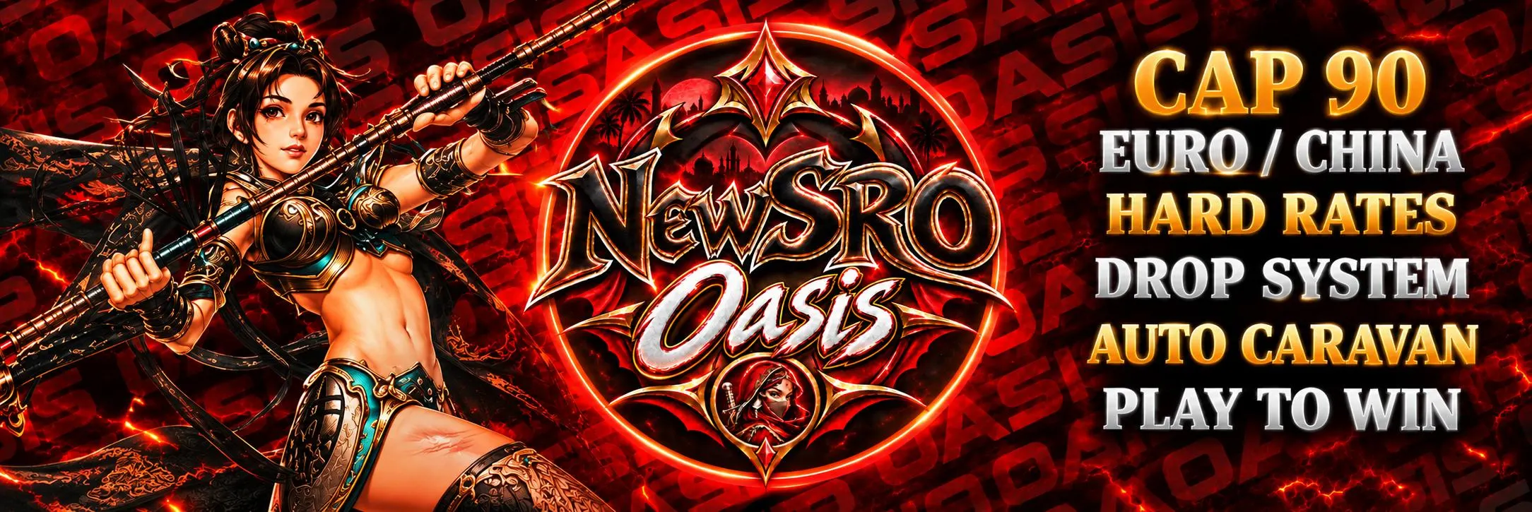 NewSRO - Oasis - 90 CAP | EU&CH | Long-Term | Hard Rates | Drop System