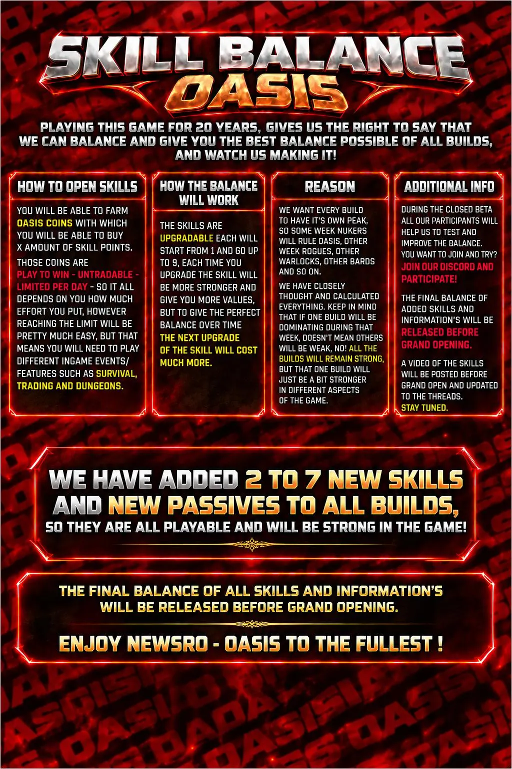 NewSRO - Oasis - 90 CAP | EU&CH | Long-Term | Hard Rates | Drop System